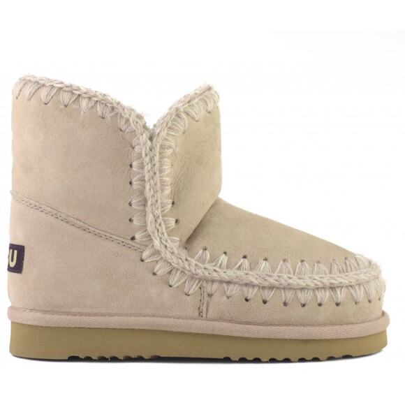 Mou Shoes - Mou Cream Shearling Ankle Boots Size 11
